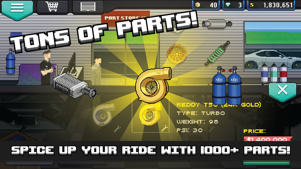 Pixel Car Racer Много денег Последняя версия